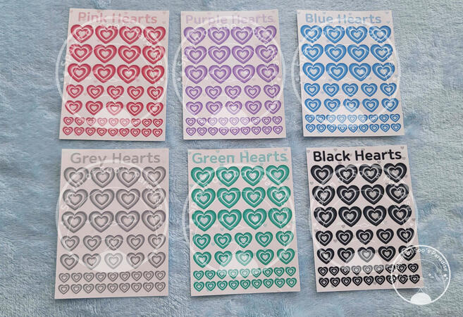Colored Hearts